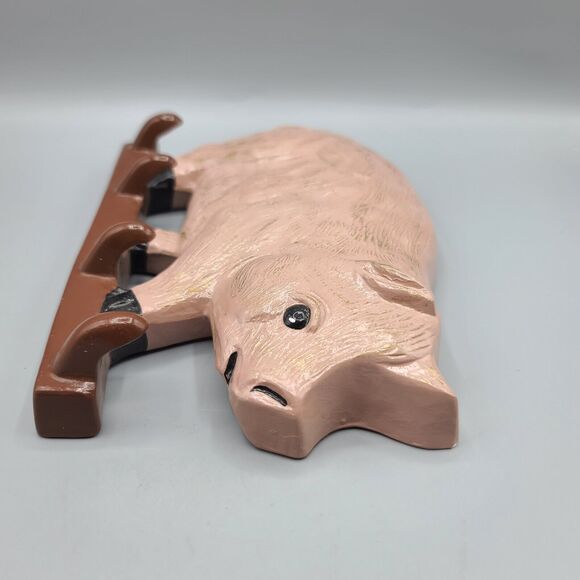 Yozie Mold Ceramic Painted Dirty Pig Key Holder Decor Figure 1983 - Picture 8 of 14
